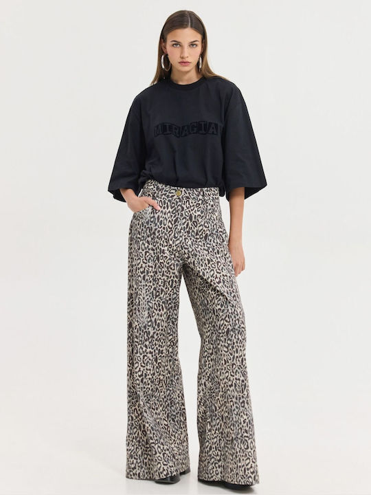 Damen Hochbund Leopard Pantaloons