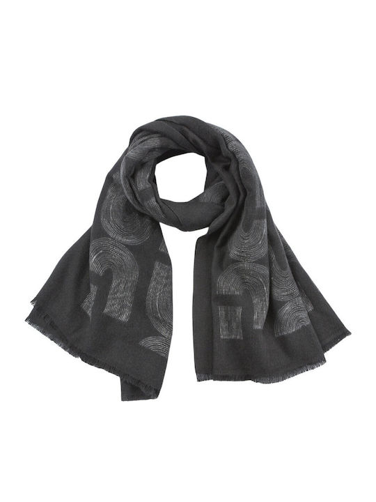 Verde Damen Wollschal Schwarz