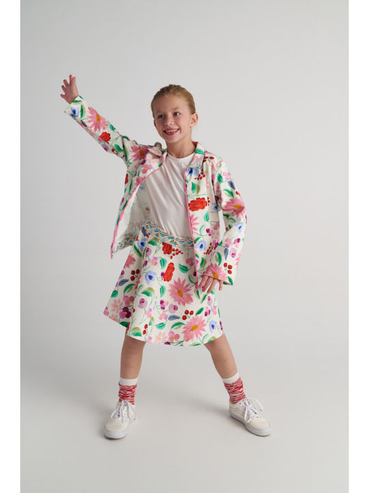Kids Denim Jacket Short White