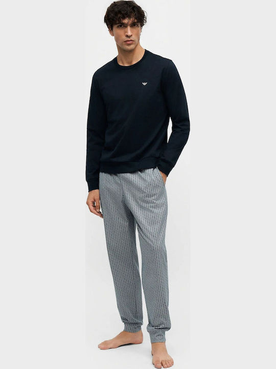 Emporio Armani Sommer Herrenpyjama Baumwollene Blue Eagle Pr