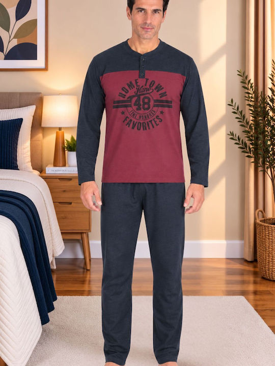 Rimoli Winter Men's Pyjamas Burgundy