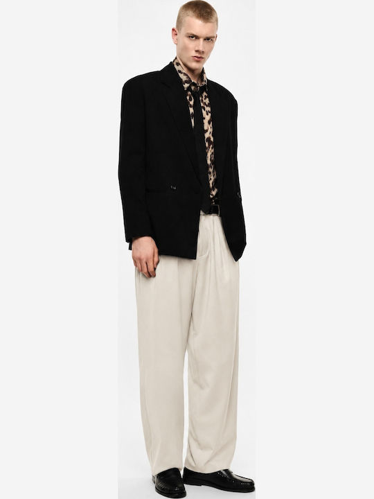 Men's Baggy Beige Trousers