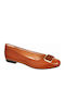 Damen Ballerinas Tabac Braun