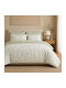 My Home Luxury Set Bettbezug Baumwolle 160x240cm Einzeln mit Kissenbezug Soft Soft Olive