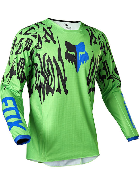 Fox 180 Peril Tricou De Motocross Pentru Bărbați Mânecă Lungă Culoare Verde