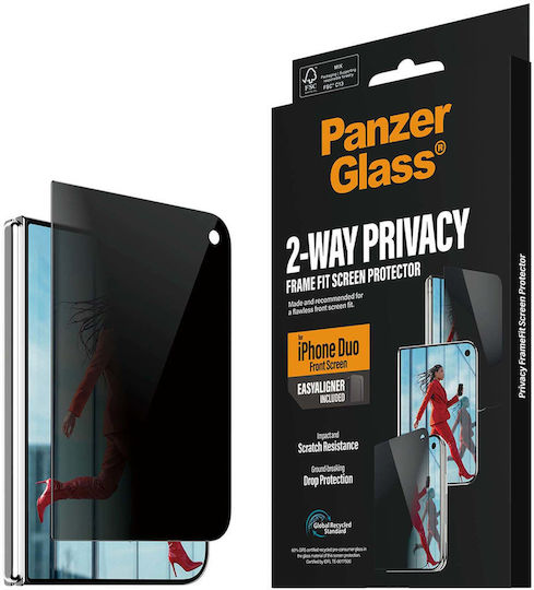 PanzerGlass Privacy Front Screen Protector iPhone Duo Frame Fit W Easyaligner
