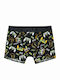 Herren Boxershorts Schwarz Gemustert Mit Mustern