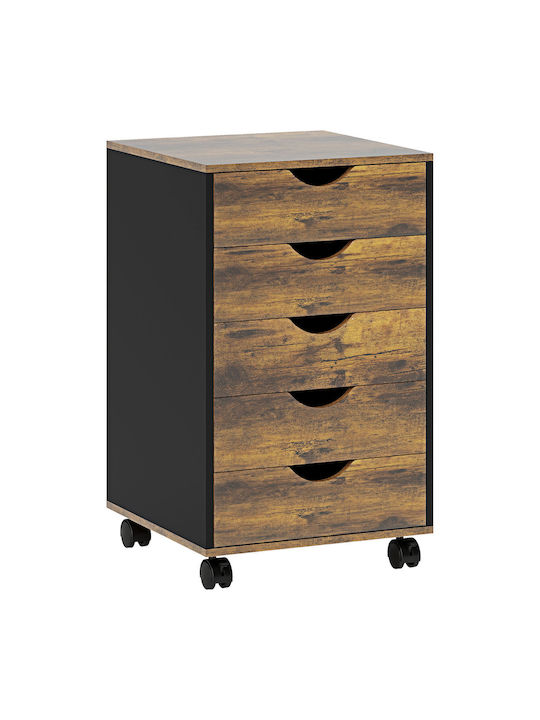 Büroaufbewahrungsschublade aus MDF Braune 40x40...