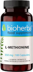 Bioherba L-метионин 350 мг 100 Капсули Bioherba L-метионин 350 мг 100 Капсули