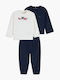 Tommy Hilfiger Set Baby-Strampler Dunkelblau Blau 3 Stück