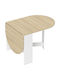 Oval Dining Table Collapsible Wooden with Metal Frame 163x80x75cm