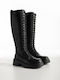Cizme Dama cu Toc Mediu Negre X27-314-CS030-MARO