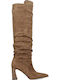 Wildleder Damenstiefel Braune Über dem Knie