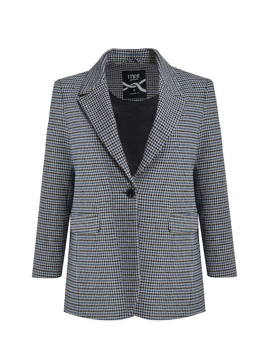 Mat Fashion Дамско Туид Сако Син 8603.4033.Н-blue