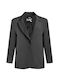 Mat Fashion Women's Grey Blazer 0039.4508.NETTO-Charcoal