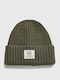 Beanie Căciulă bărbătească tricotată în culoare kaki