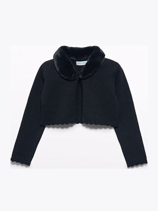 Kinder-Strickjacke Gestrickt Schwarz