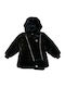 Kids Cardigan Furry with Hood Black