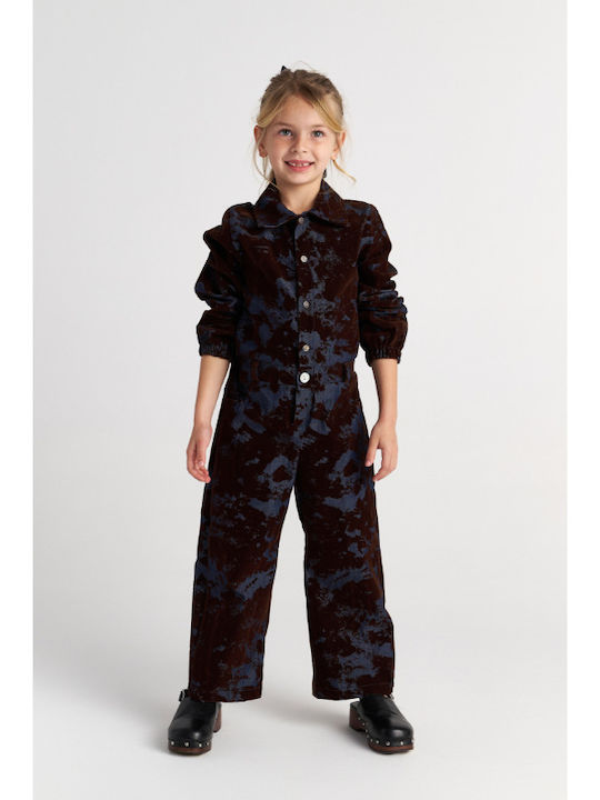 Two In A Castle Kids' Denim Jumpsuit Brown Two In A Castle Kids' Denim Jumpsuit Brown