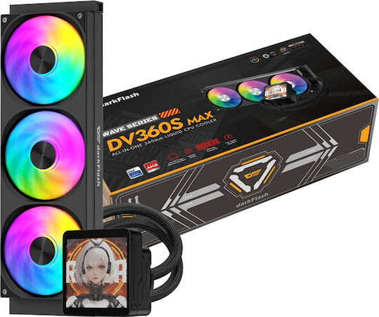 Darkflash Dv360S Max AIO Водно Охлаждане За CPU С 3 Вентилатора 120mm И ARGB Осветление