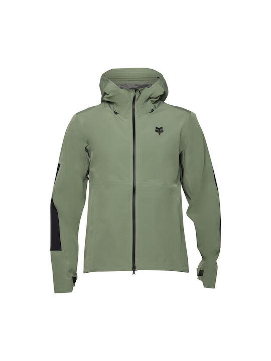 Fox Defend Men's Waterproof Cycling Windbreaker Jacket Long Sleeve Green