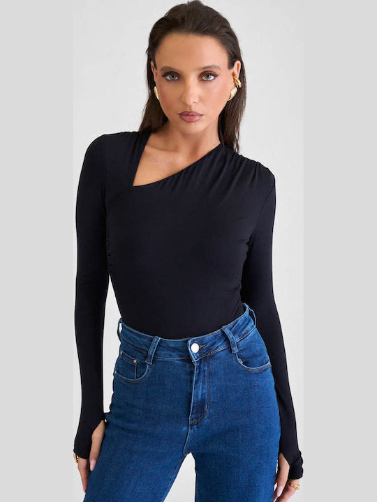 Damen-Bodysuit Schwarz
