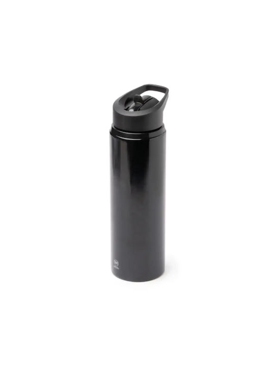 Roly Αθλητικό Παγούρι Ανοξείδωτο 700ml Μαύρο