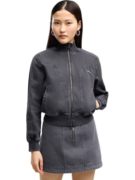 PUMA Short Women's Jacket for Winter Grey