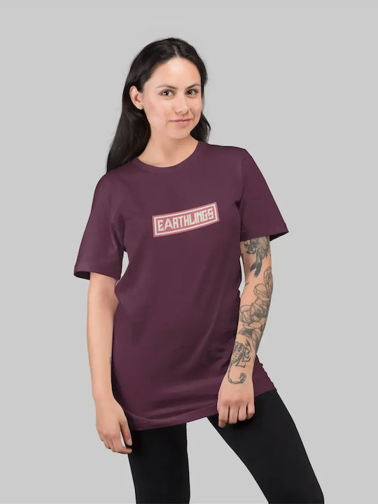 Earthlings Star Trek Дамска T-shirt Бордо