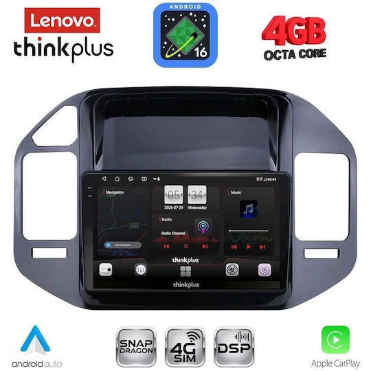Lenovo Sistem Audio Auto pentru Mitsubishi Pajero 1999-2006 Bluetooth USB Wi-Fi GPS Apple CarPlay Android Auto cu Ecran Tactil 9"