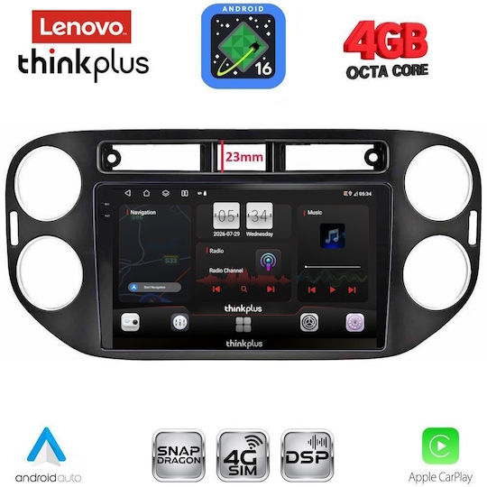 Lenovo Car Audio System for Volkswagen Tiguan 2011-2016 with Clima Bluetooth USB WiFi GPS Apple CarPlay Android Auto with 9" Touch Screen