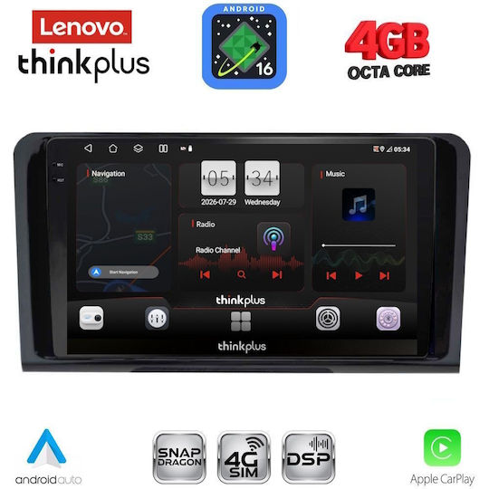 Lenovo Car Audio System for Mercedes-Benz ML / GL Class 2005-2011 Bluetooth USB WiFi GPS Apple CarPlay Android Auto with 9" Touch Screen