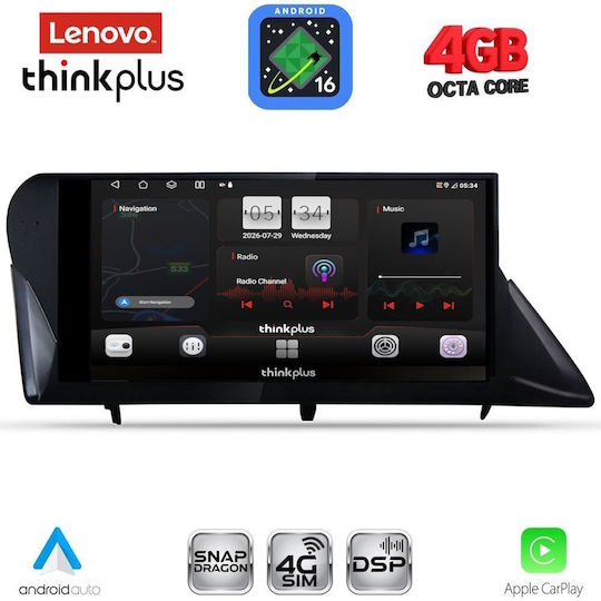 Lenovo Автомобилна Аудио Система за Lexus RX 2009-2014 (Bluetooth/USB/Вграден Wi-Fi/GPS/Apple CarPlay/Android Auto) с Touch Screen 9"