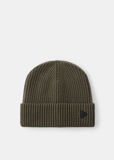 Unisex Beanie Strickmütze in Khaki Farbe