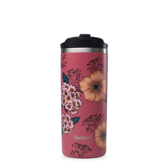 Qwetch Travel Mug Чаша Термос Неръждаема стомана Без BPA 470ml Qwetch Anemones