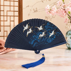 4 Seasons Collection Bambus Fächer Blau Floral 18cm