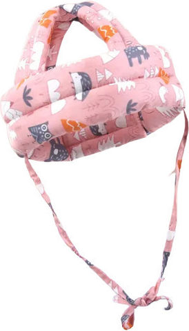Protecție pentru cap din material textil în culoare roz