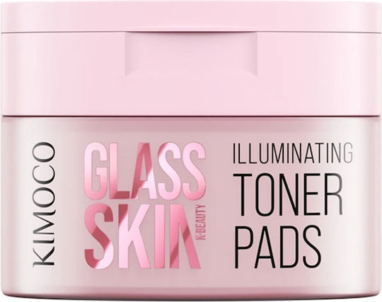 Kimoco Glass Skin Кърпички за Тонизиране на Лицето с Ориз и Ниацинамид 60 бр