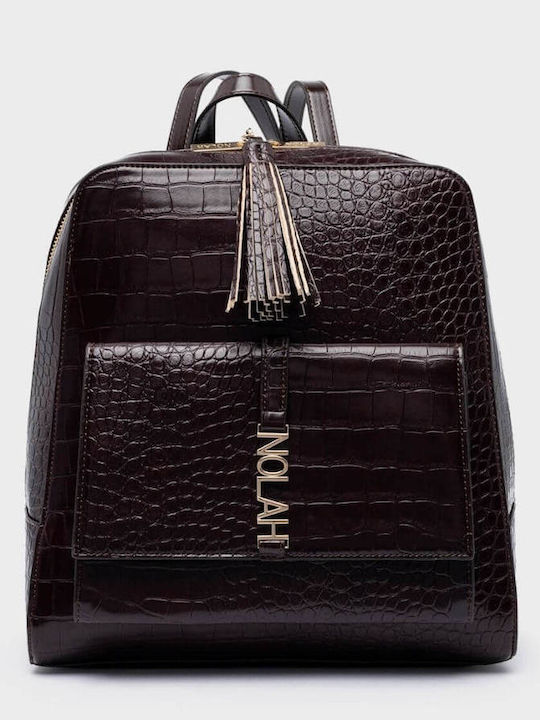 Silva Women's Backpack Croco Brown