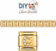 Edelstahl Elemente Diy Armband Anhänger Strass