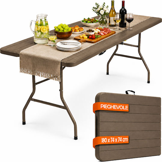 Bakaji Campingmöbel für Tabelle Klappbar in Campingmöbel 180x74x74cm