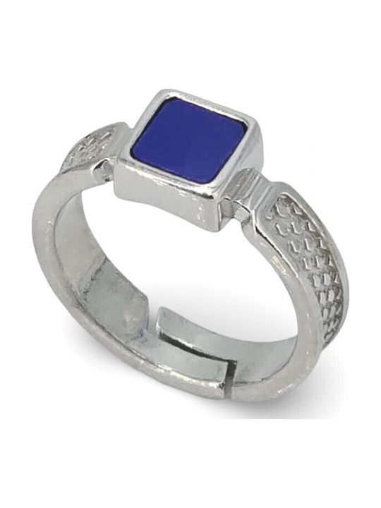 Herrenring mit Steinen aus Silber