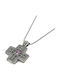 Byzantiner Kreuz aus Silber mit Kette