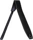 Harley Benton Suede Black Guitar Strap Leather