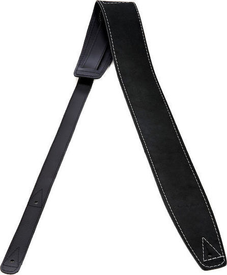 Harley Benton Suede Black Guitar Strap Leather