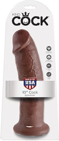 King Cock Cock Realistischer Dildo mit Saugnapf Braun
