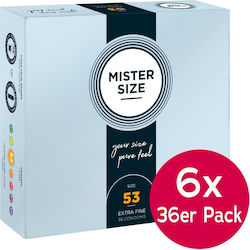 Mister Size Προφυλακτικά 216τμχ 53mm Natural