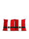 Bakaji Set of 2 Decorative Christmas Santa Claus Pillows 42x42 cm Green Red 02002522
