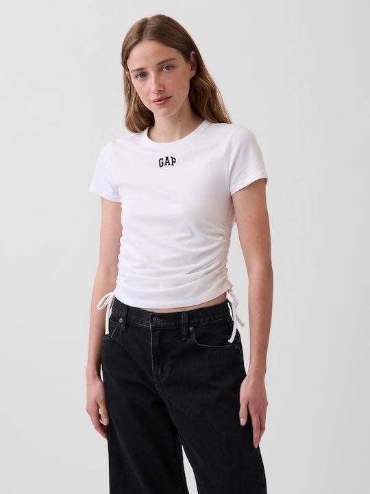 GAP Women's Cotton Crop Top Fresh White