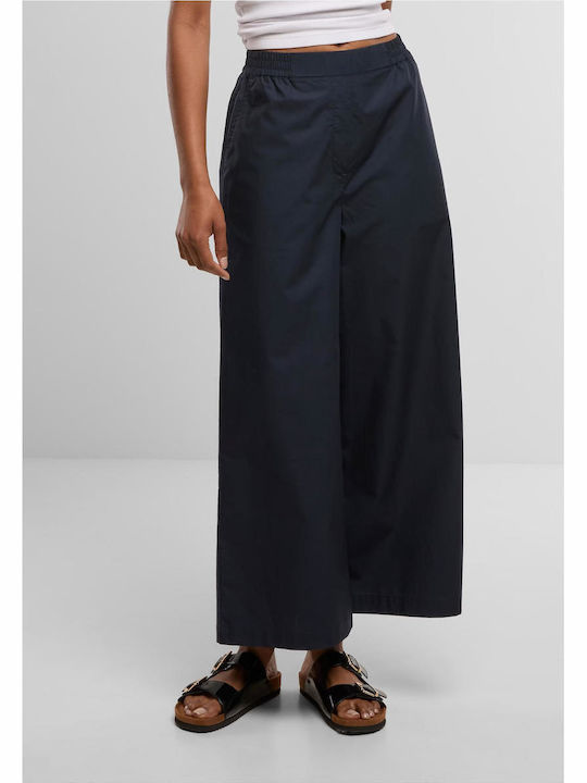 Women's Pantaloons with Rubber Band in Loose Fit Navy